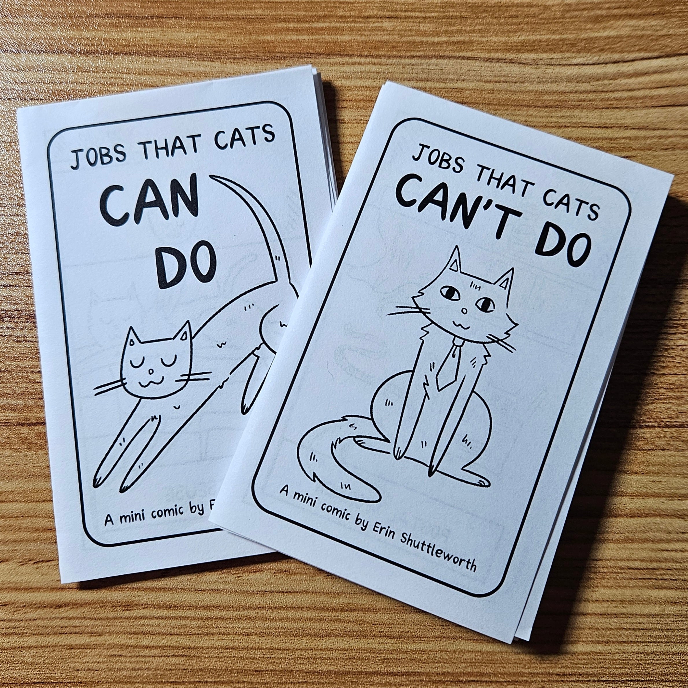 Jobs That Cats Can and Can't Do Mini Comics (Reversible) | Funny