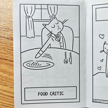 Load image into Gallery viewer, Jobs That Cats Can and Can't Do Mini Comics (Reversible) | Funny Zine | Cute Story | Kids Comic | Humorous Zine | Gift for Cat Lover