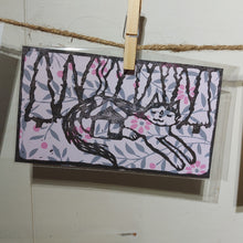 Charger l'image dans la galerie, Smoky Cabin Cat Lino Print (5x7)