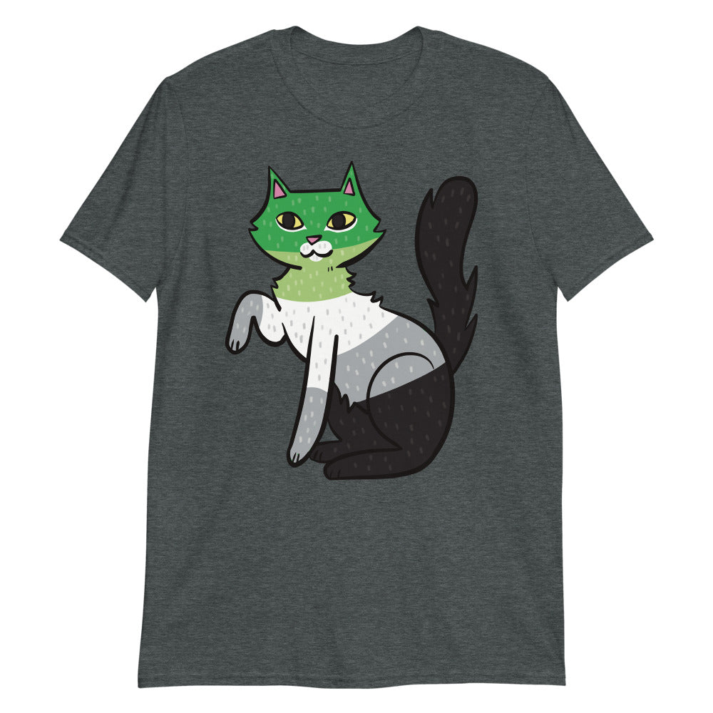 Aromantic Pride Cat Short-Sleeve Unisex T-Shirt