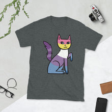 Charger l'image dans la galerie, Bigender Pride Cat Short-Sleeve Unisex T-Shirt