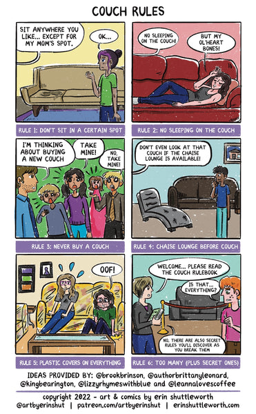 Couch Rules | Funny Comic | Relatable Comic