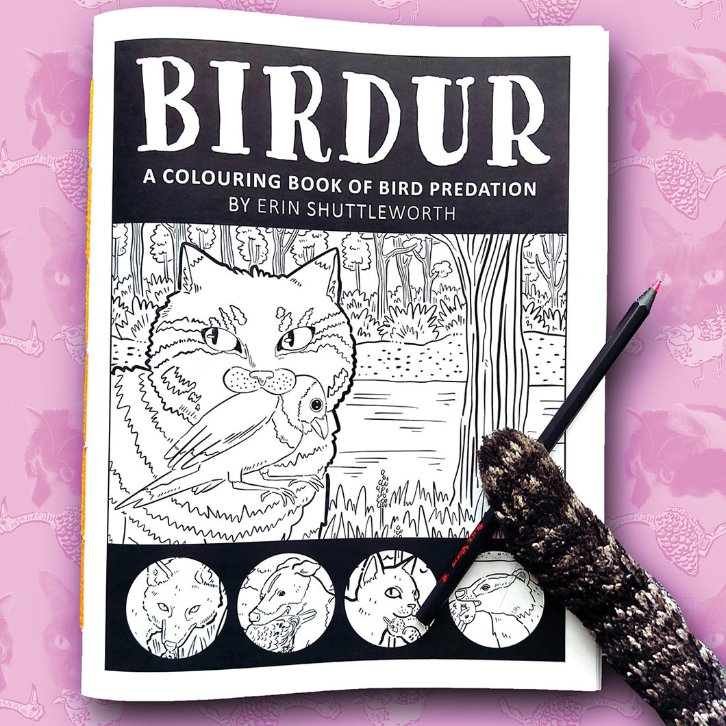 Birdur: Birding With A Touch of Murder | A Colouring Book of Bird Predation