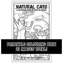 Charger l&#39;image dans la galerie, Natural Cats Printable Colouring Book
