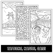 Load image into Gallery viewer, Natural Cats Printable Colouring Book
