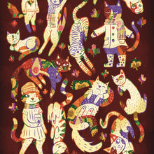 Charger l&#39;image dans la galerie, Cats of the Autumn Equinox Art Print
