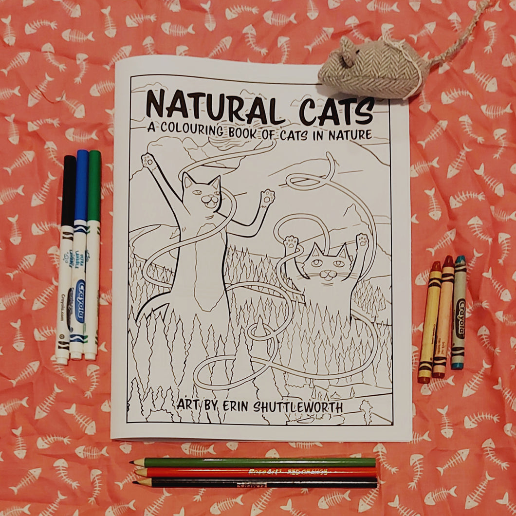 Natural Cats Colouring Book - Cats in Canadian Landscapes