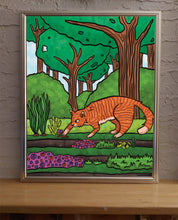 Charger l&#39;image dans la galerie, Woodland Orange Tabby Cat Art Print
