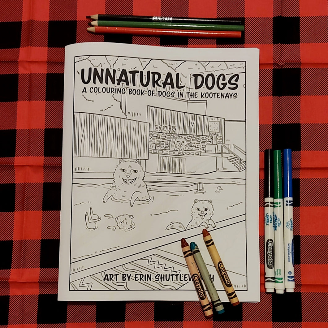Unnatural Dogs Colouring Book - Dogs in Kootenay Locations