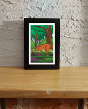 Load image into Gallery viewer, Woodland Orange Tabby Cat Art Print
