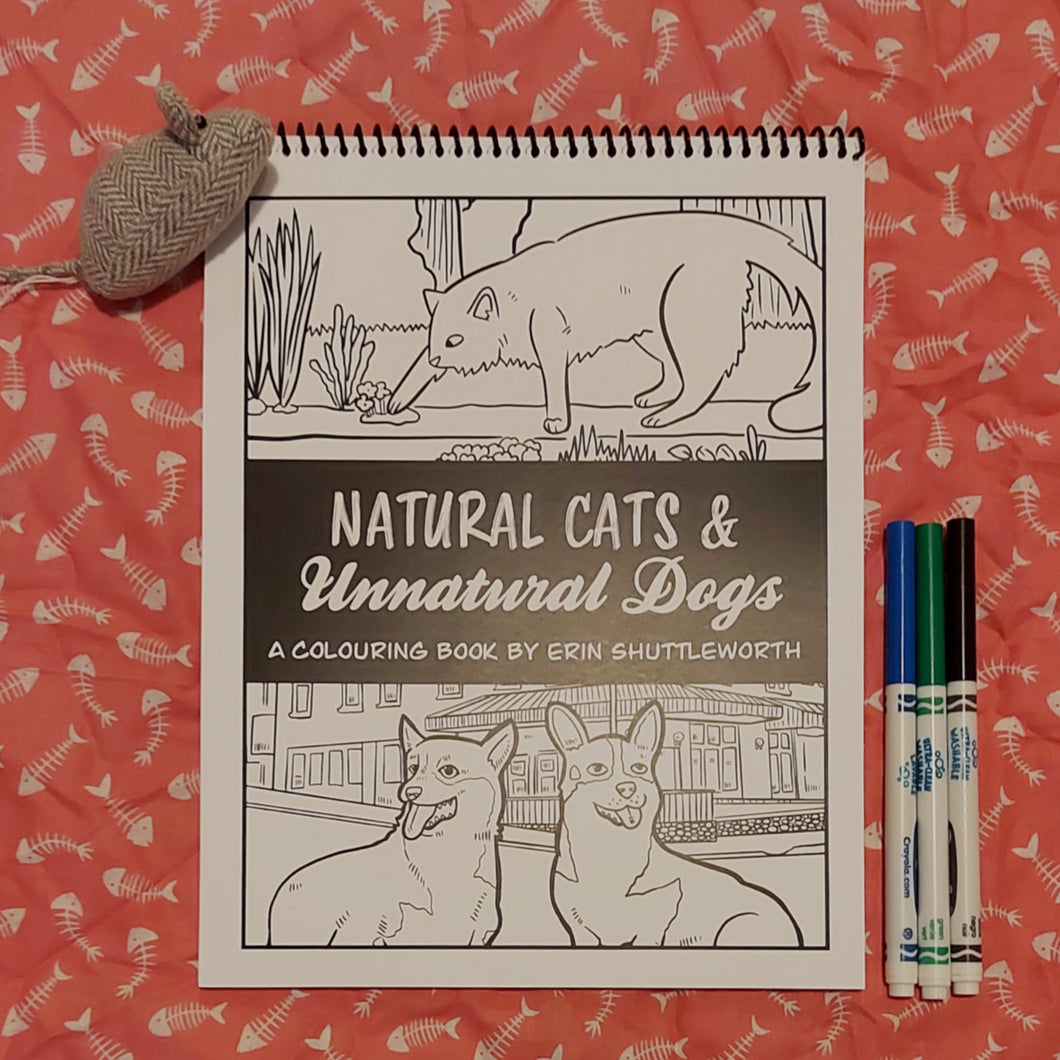 Natural Cats and Unnnatural Dogs Colouring Book
