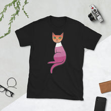 Charger l&#39;image dans la galerie, Lesbian Pride Cat Short-Sleeve Unisex T-Shirt
