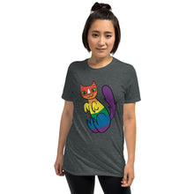 Load image into Gallery viewer, Rainbow Pride Kitty Short-Sleeve Unisex T-Shirt
