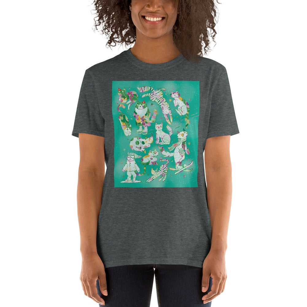Cats of the Winter Solstice Short-Sleeve Unisex T-Shirt