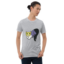 Load image into Gallery viewer, Non-Binary Pride Cat Short-Sleeve Unisex T-Shirt
