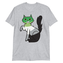 Load image into Gallery viewer, Aromantic Pride Cat Short-Sleeve Unisex T-Shirt

